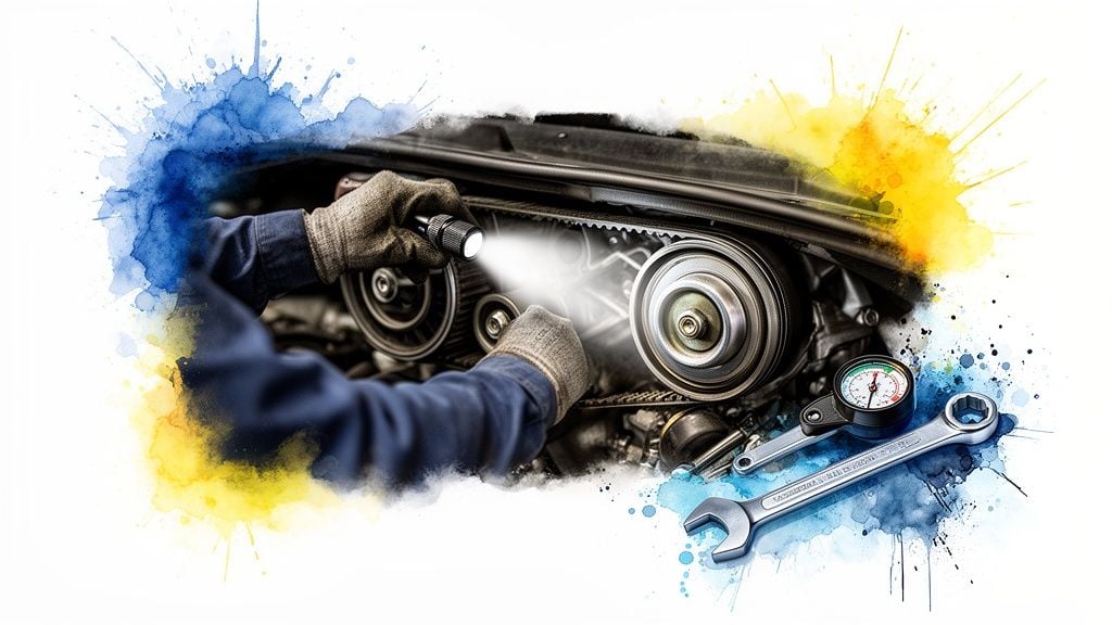 car belt making noise engine belt