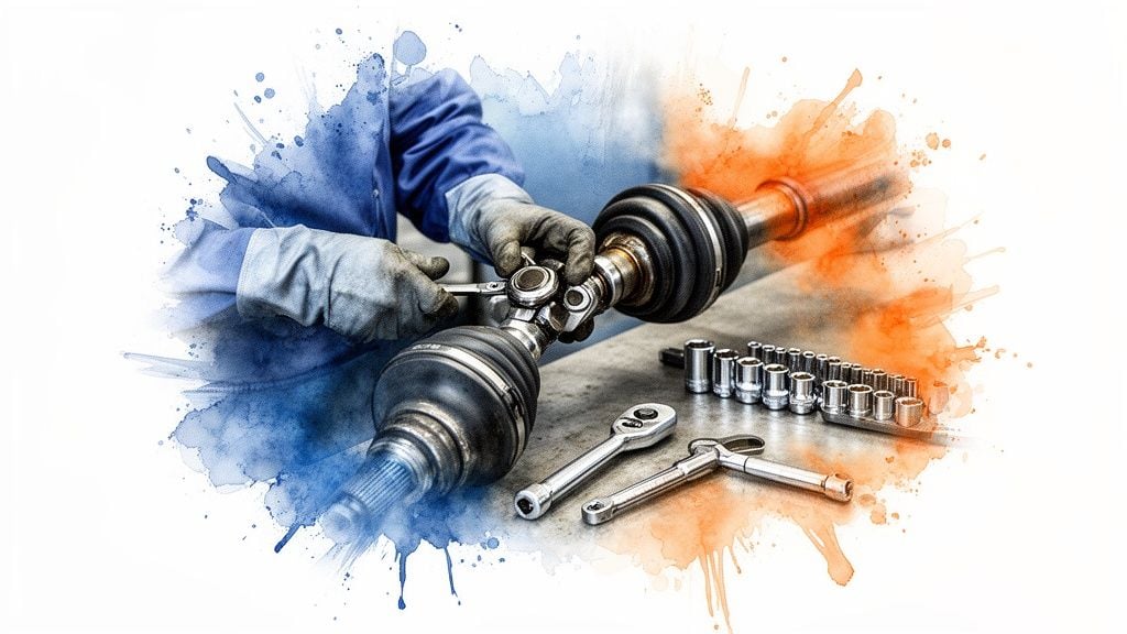 how to change a universal joint auto repair