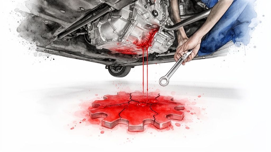 what causes transmission fluid to leak transmission leak