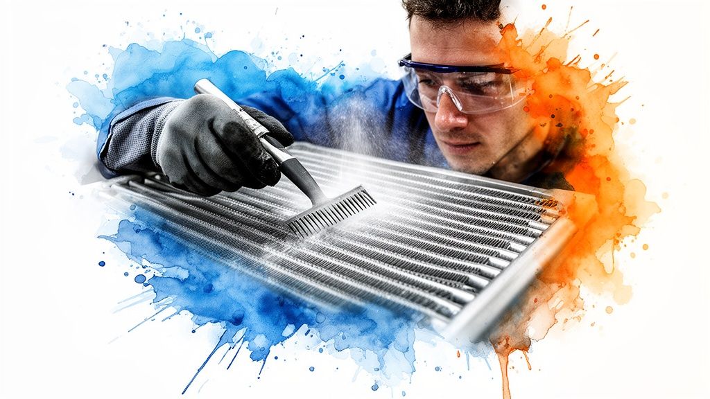 how to clean radiator fins cleaning radiator