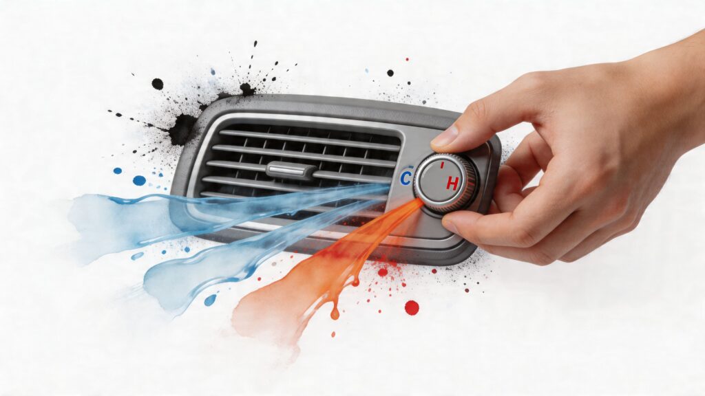 automotive hvac system air vent