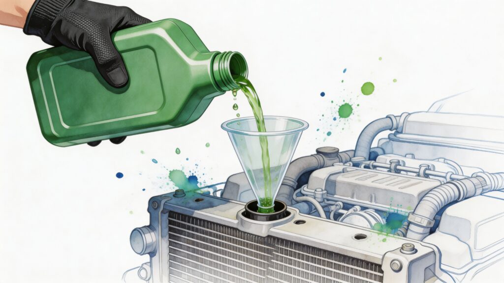 green prestone antifreeze car maintenance