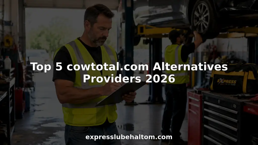 Fleet manager outside auto service center with clipboard