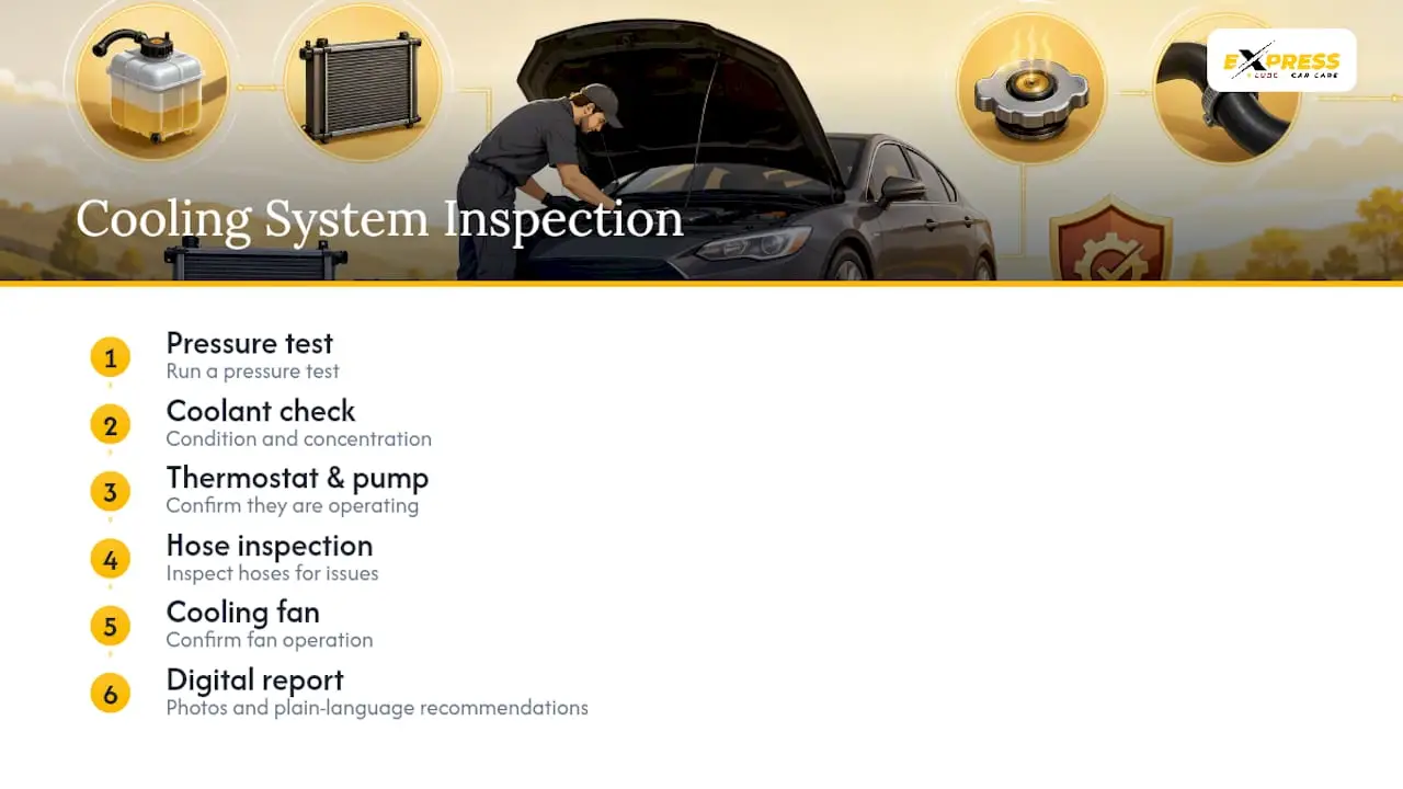 Cooling system inspection checkpoints