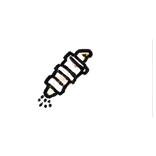 Pixel art automotive shock absorber icon