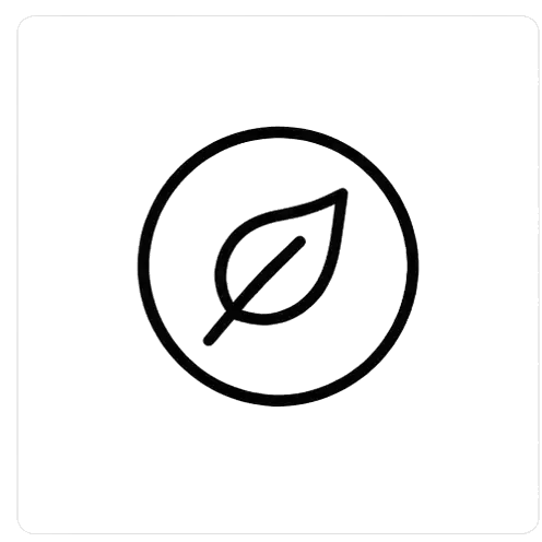 Crossed-out leaf icon