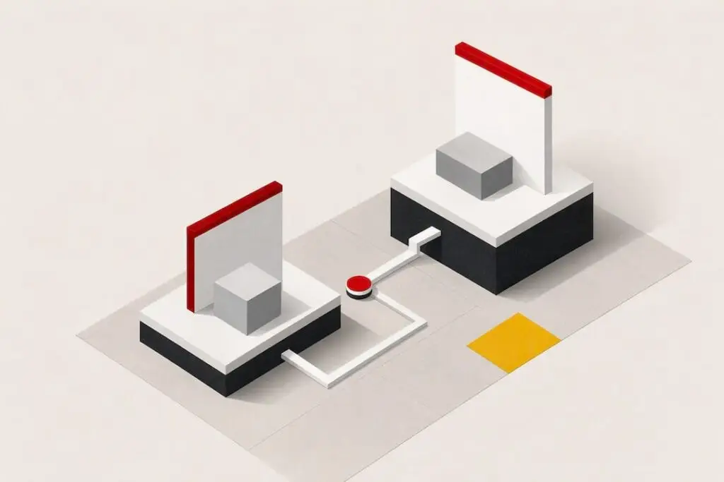 Isometric illustration of service cost comparison