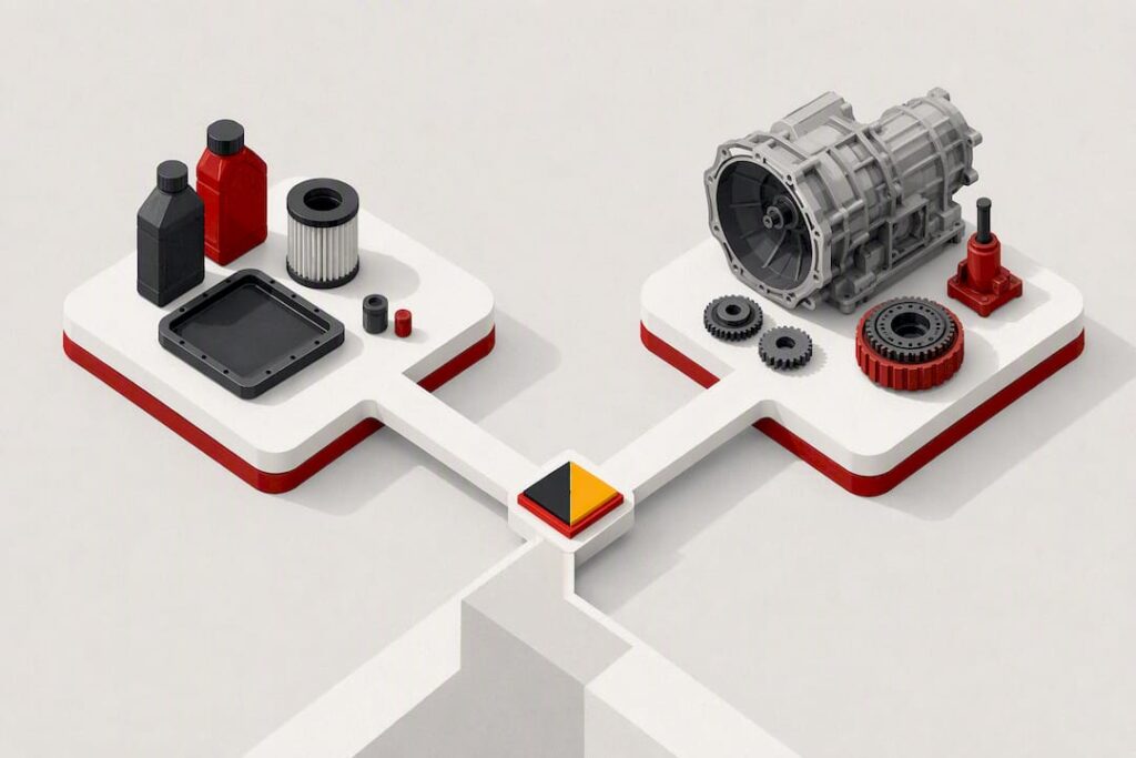 Isometric transmission service decision illustration