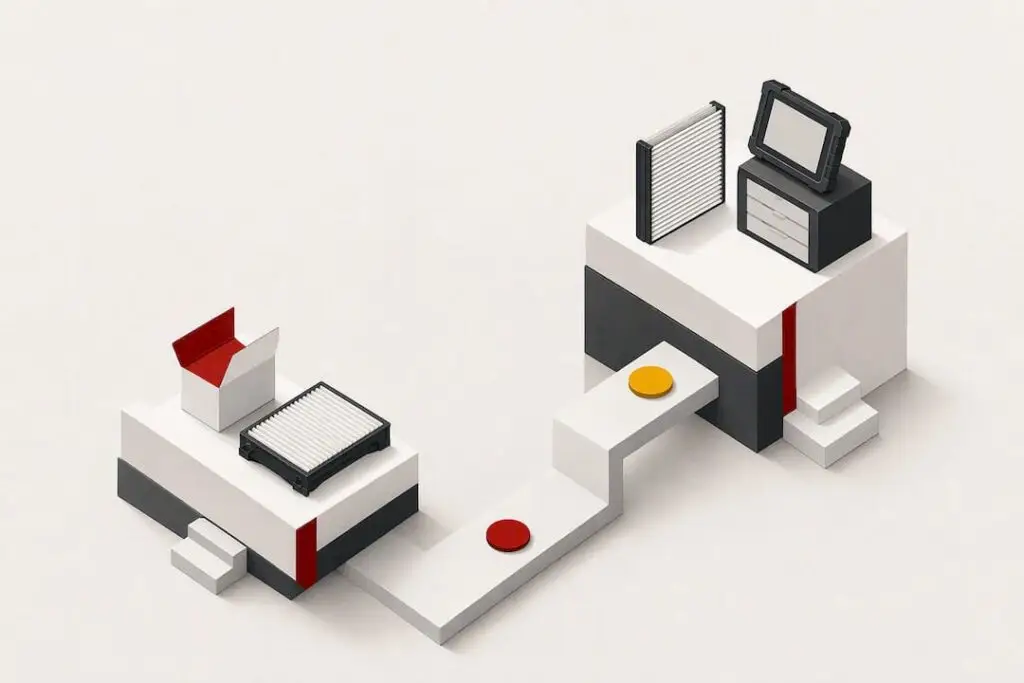 Isometric cabin filter replacement cost illustration
