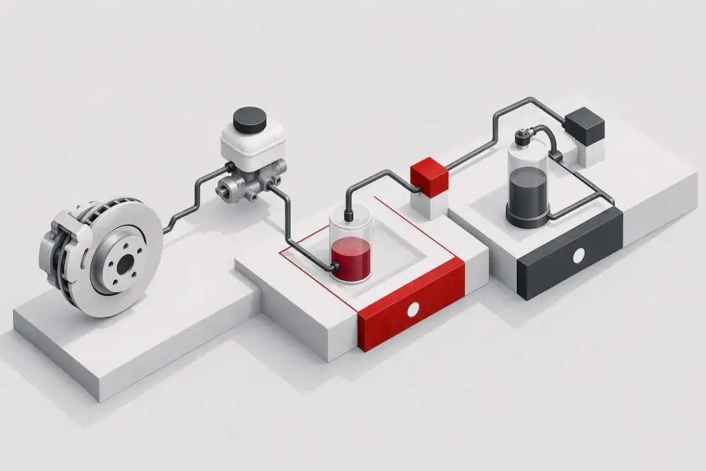 Isometric brake fluid service title card