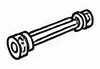 Black-and-white illustration of a metal bolt with circular head
