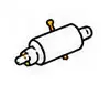 Simple illustration of a small white electric motor