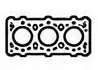 Black gasket with three circular openings