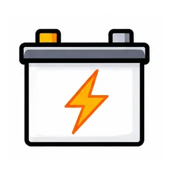 Battery icon with orange lightning bolt