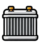 Stylized silver truck grille with amber marker lights