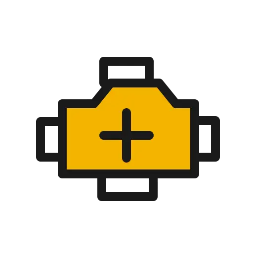 Yellow engine warning light icon with black plus symbol