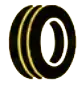 Black and gold circular ring icon