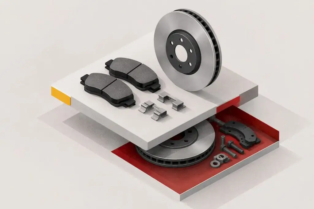 Abstract brake cost comparison title card