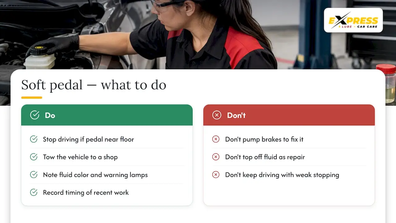 Our take on soft brake pedal troubleshooting — overview diagram