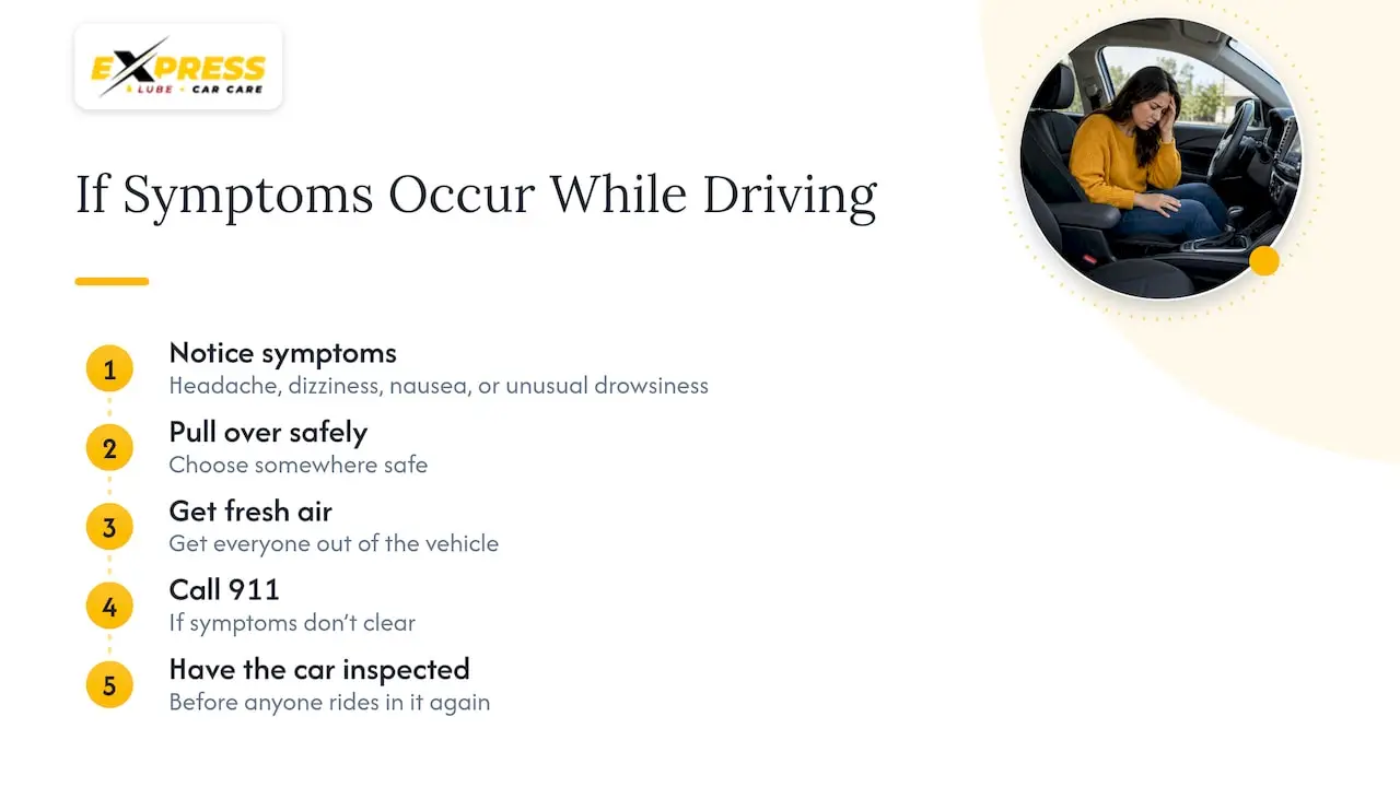 Fumes inside the cabin and carbon monoxide — overview diagram