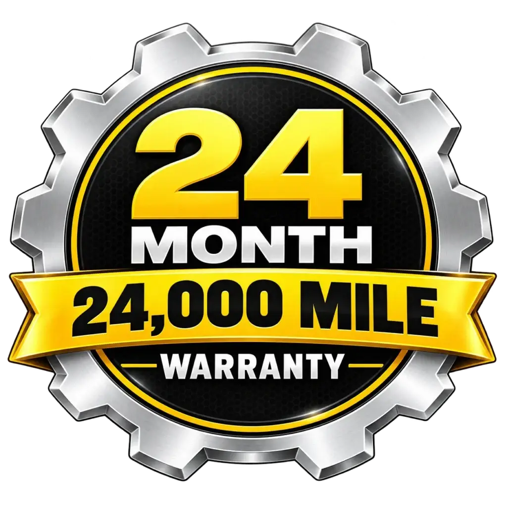 24-month, 24,000-mile warranty badge