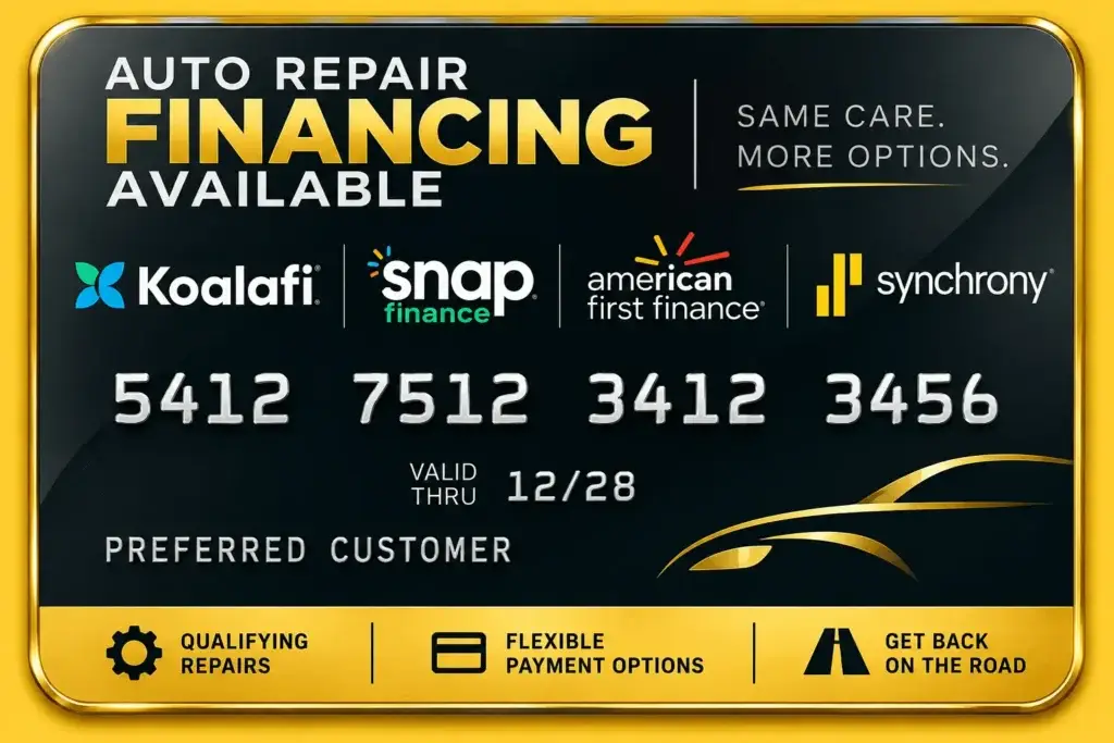 Auto repair financing options at Express Lube and Car Care in Haltom City, TX